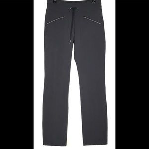 Athleta Gray Leggings 4-Pocket Drawstring Seams M
